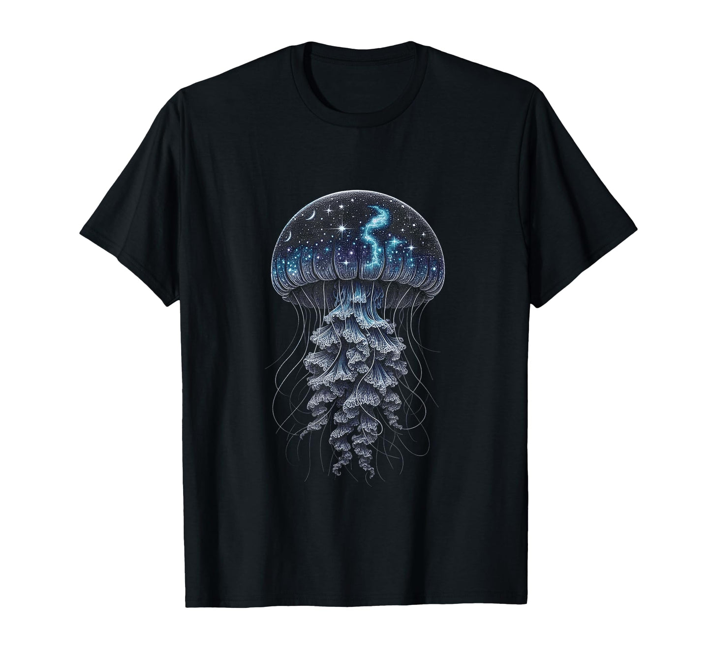 Starry Night Jellyfish Tee - Ocean Meets Galaxy T-Shirt