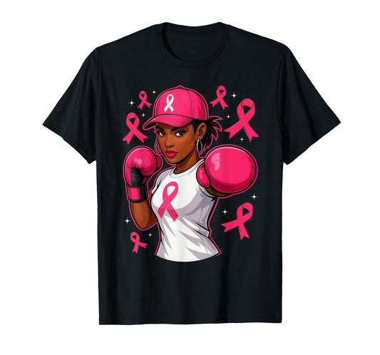 Black African American Women Breast Cancer Awareness Support T-Shirt