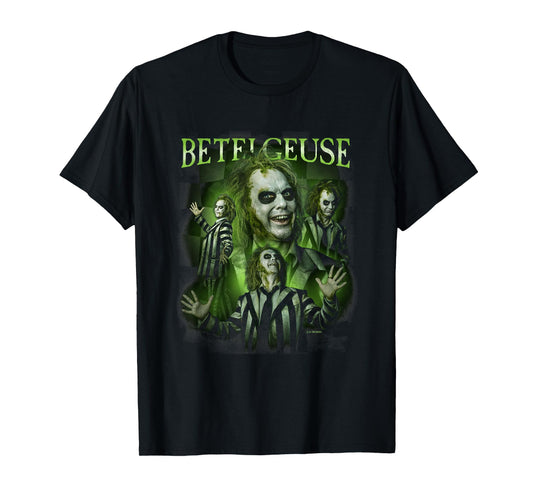 Beetlejuice Beetlejuice Betelgeuse Many Poses Collage Retro T-Shirt