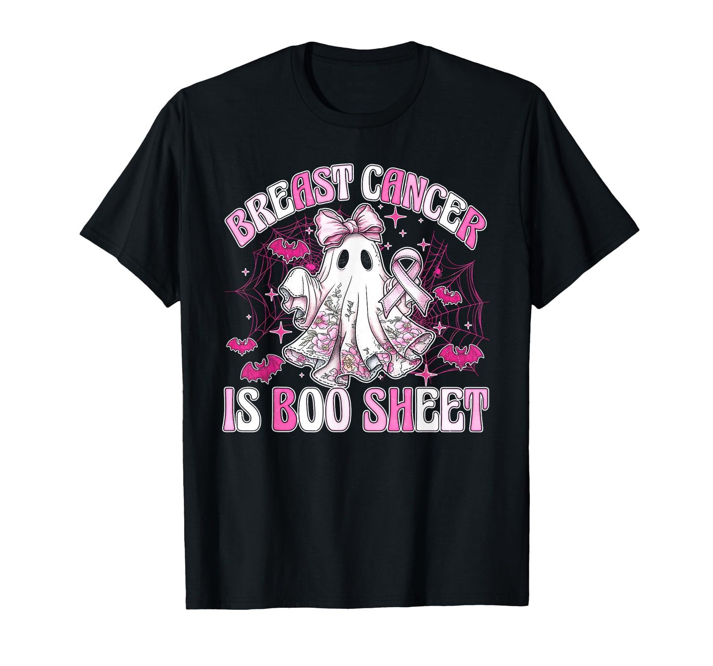 Breast Cancer is Boo Shet Awareness Heathy Pink Ribbon Women T-Shirt
