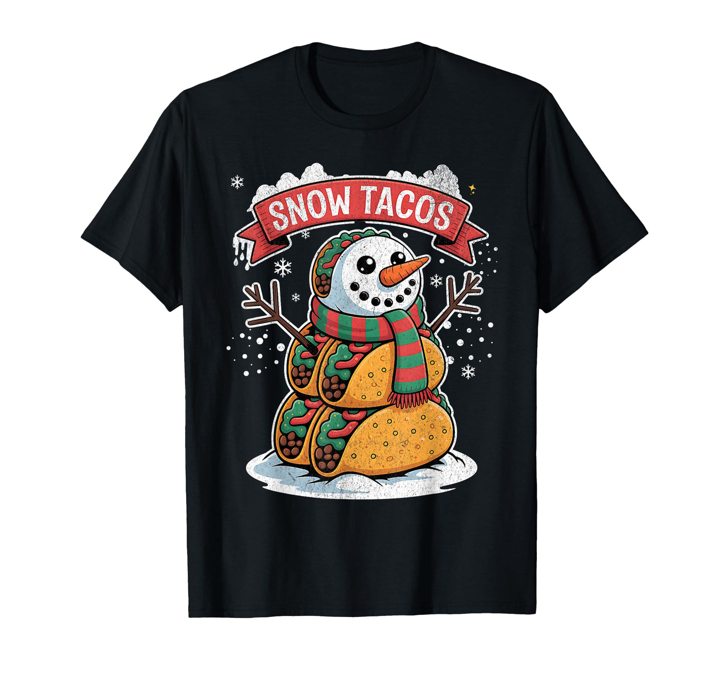 Snow Tacos Holiday Taco Design for National Taco Day T-Shirt