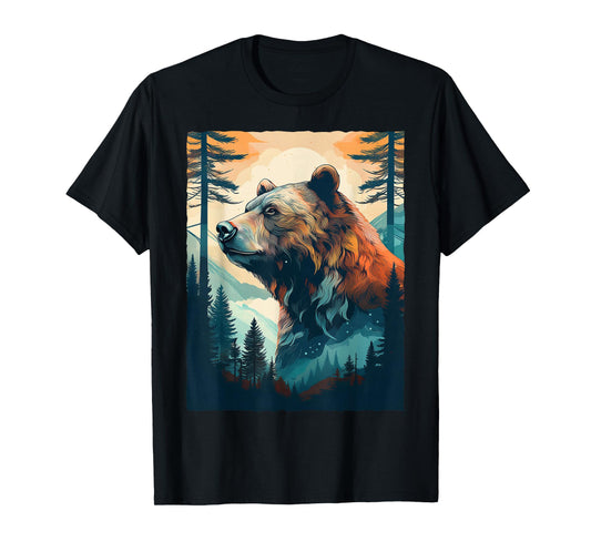Bear and Forest Nature T-Shirt