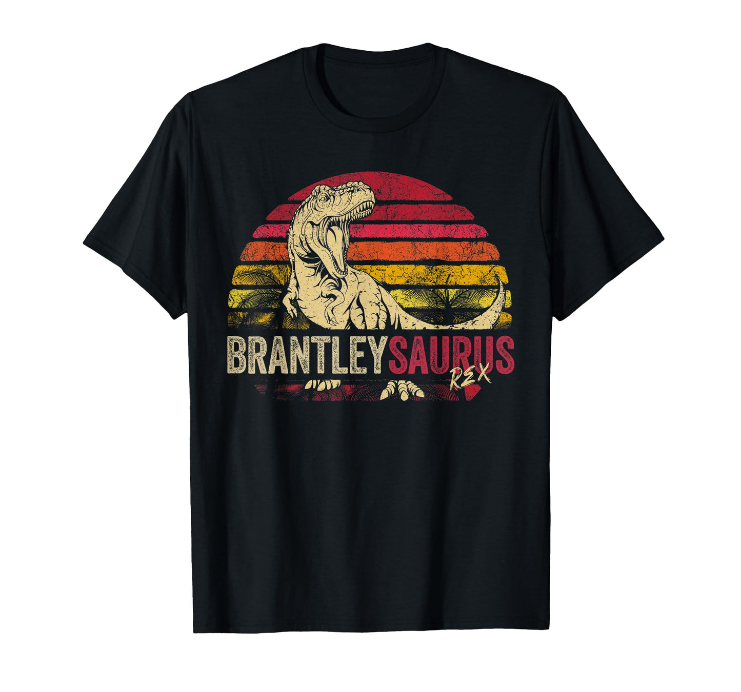 Brantley Saurus Funny Personalized Dinosaur T Rex Boys Name T-Shirt