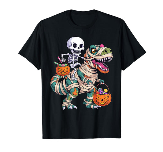 Dinosaur T Rex Skeleton Halloween T-Shirt