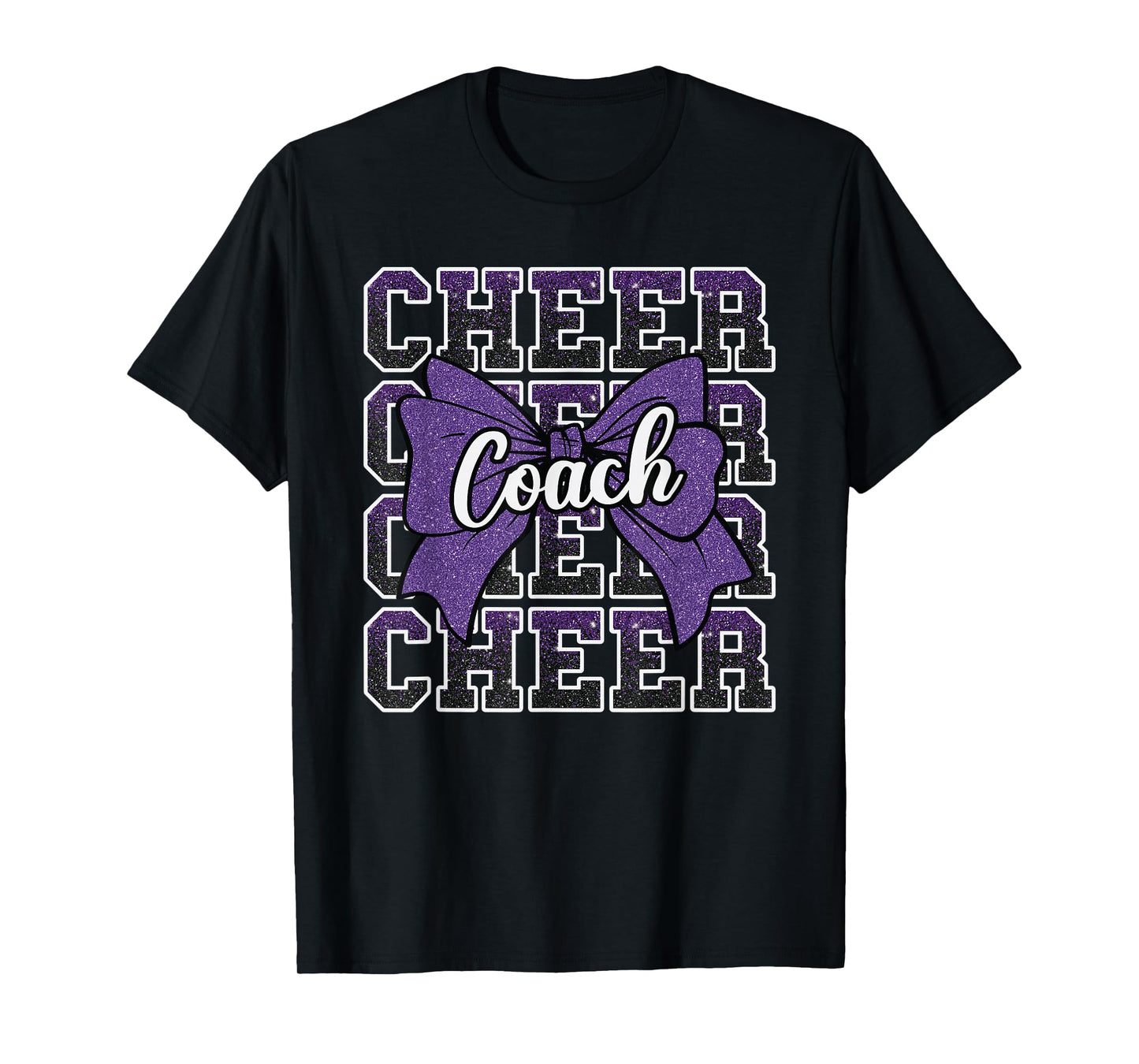 Purple Funny Sport Loud Proud Cheer Coach Dad Father's Day T-Shirt
