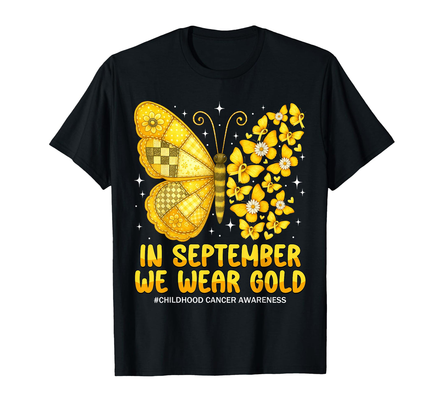 in September We Wear Gold Childhood Cancer Awareness Kids T-Shirt