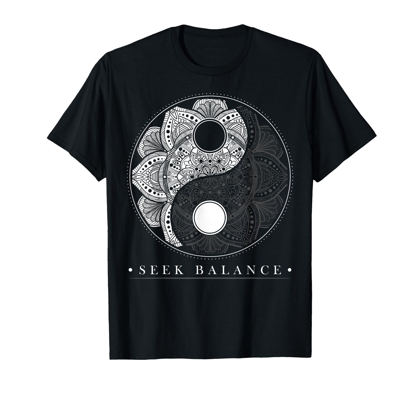 Yin Yang Mandala Seek Balance Native American Shaman T-Shirt