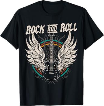 Rock and Roll Guitar Vintage ROCK Music T-Shirt