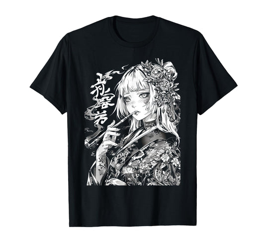 Waifu Anime Horror Girl Aesthetic T-Shirt