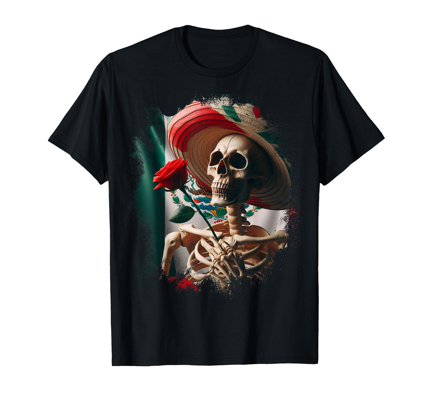 Mexico Gift Rose Tijuana Mexican Hispanic Pride Poncho T-Shirt