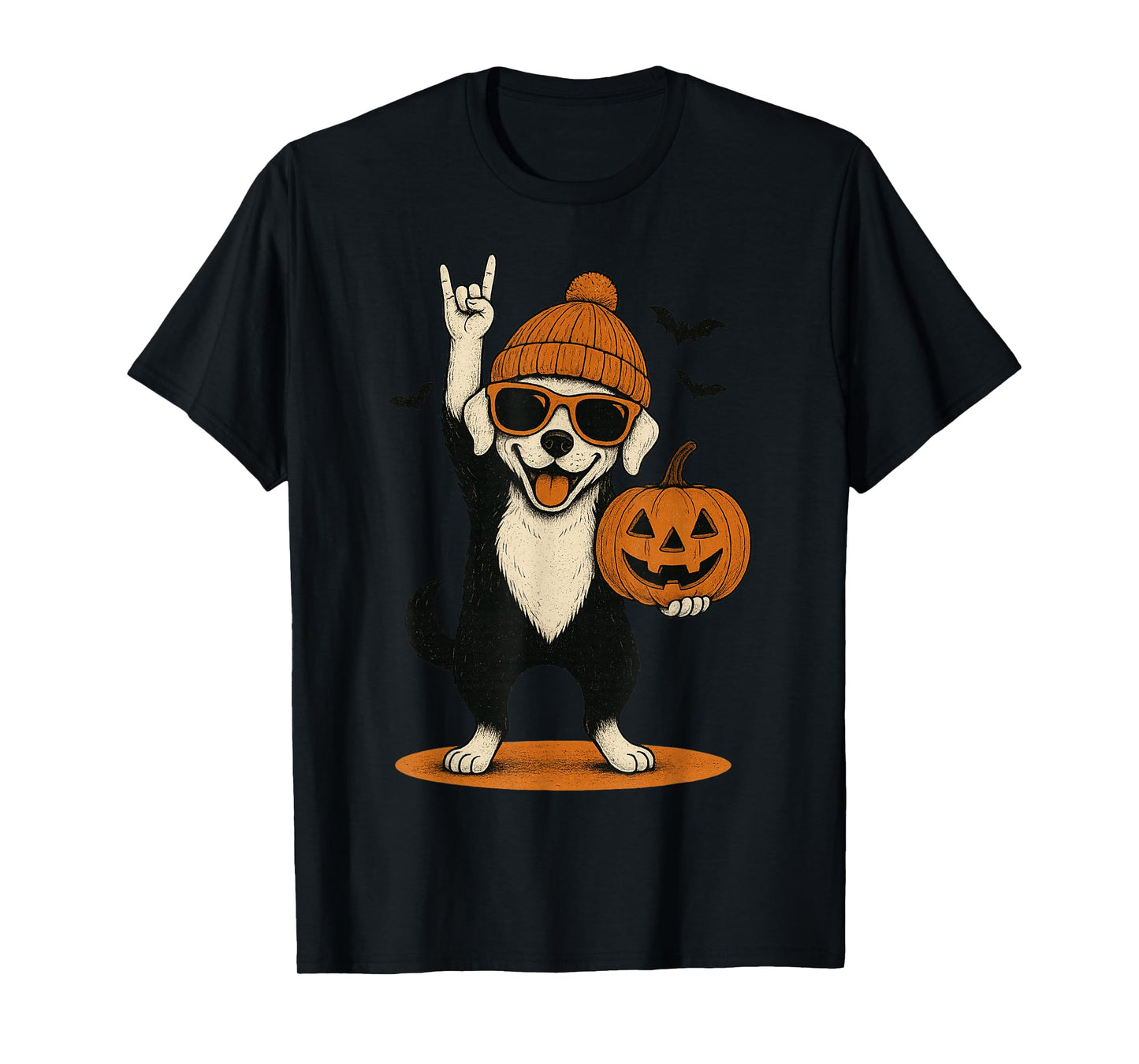 Cute Dog Men Women Kids Halloween Pets Pumpkin Funny Dogs T-Shirt