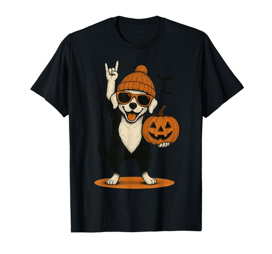 Cute Dog Men Women Kids Halloween Pets Pumpkin Funny Dogs T-Shirt