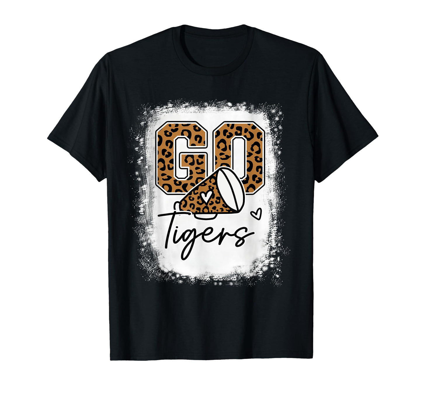 Go Cheer Tigers School Sports Fan Spirits Mascot Leopard T-Shirt
