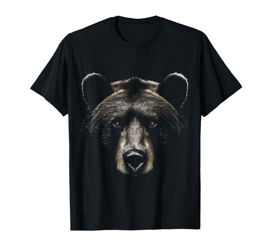Bear Face Animal Art Portrait Graphic Motif Bear T-Shirt