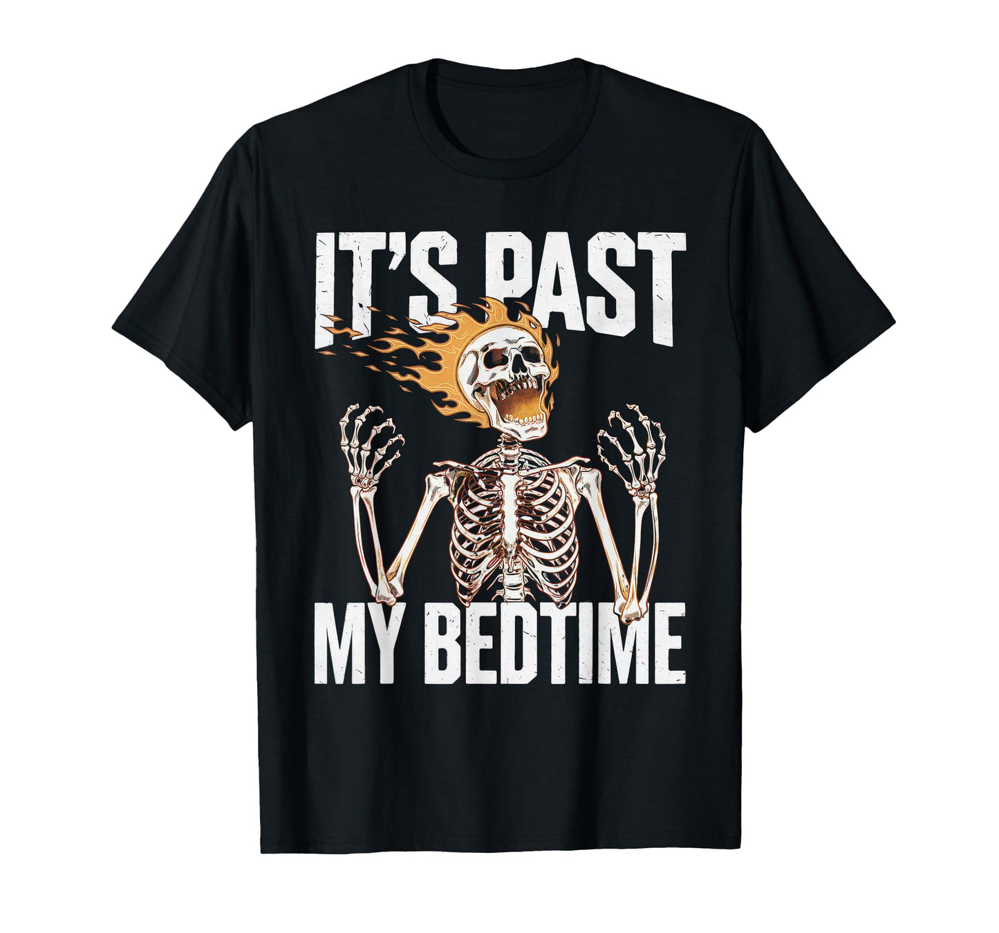 Funny Tshirt Men Humor Skeleton Meme Sarcastic Ironic Tired T-Shirt