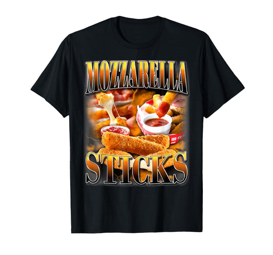 Mozzarella Cheese Sticks Bootleg Rap CD Aesthetic Funny Meme T-Shirt