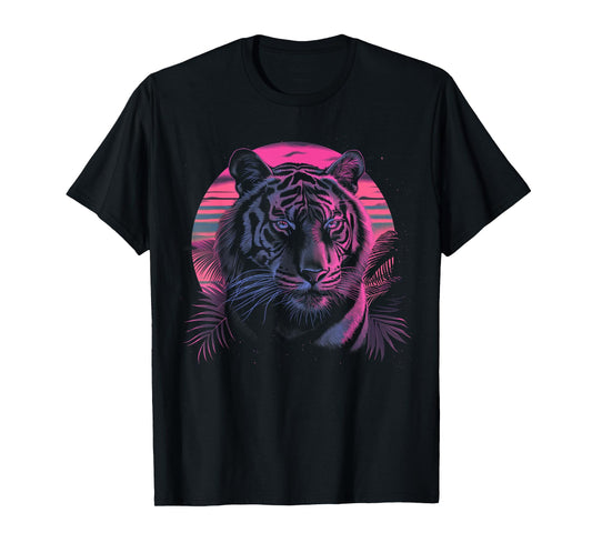 Tiger Vaporwave Aesthetic Vintage Synthwave 80s 90s Retro T-Shirt
