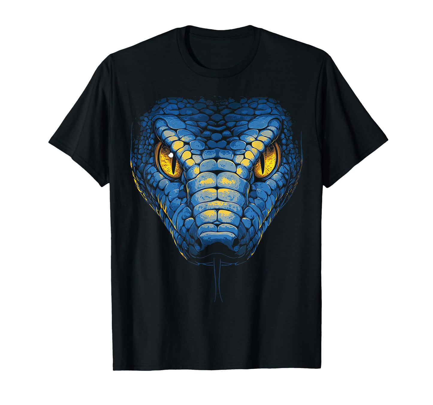 Snake Animal Motif Blue Eyes Artwork Snake T-Shirt