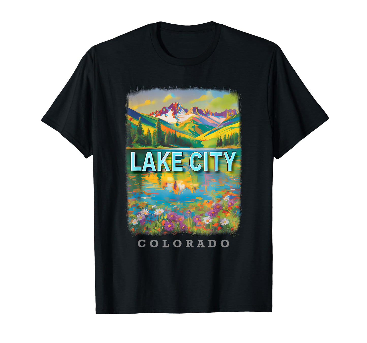 Lake City Colorado CO Mountain Majesty SD987 T-Shirt
