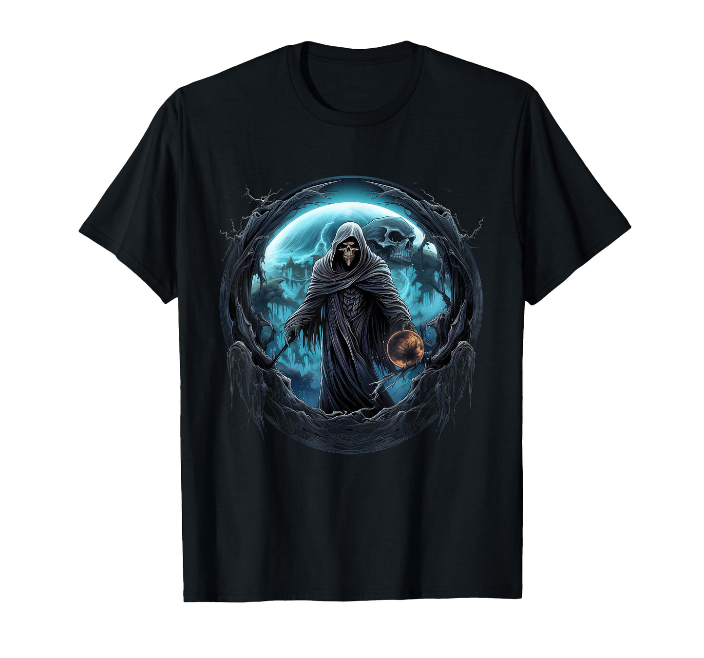 Grim Reaper and Skeleton Enthusiasts Essential Design T-Shirt