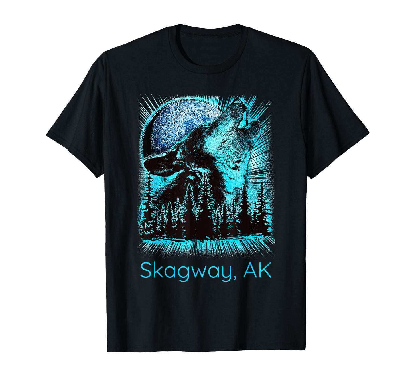 Skagway Alaska Howling Wolf Moon Forest Nature Lover T-Shirt
