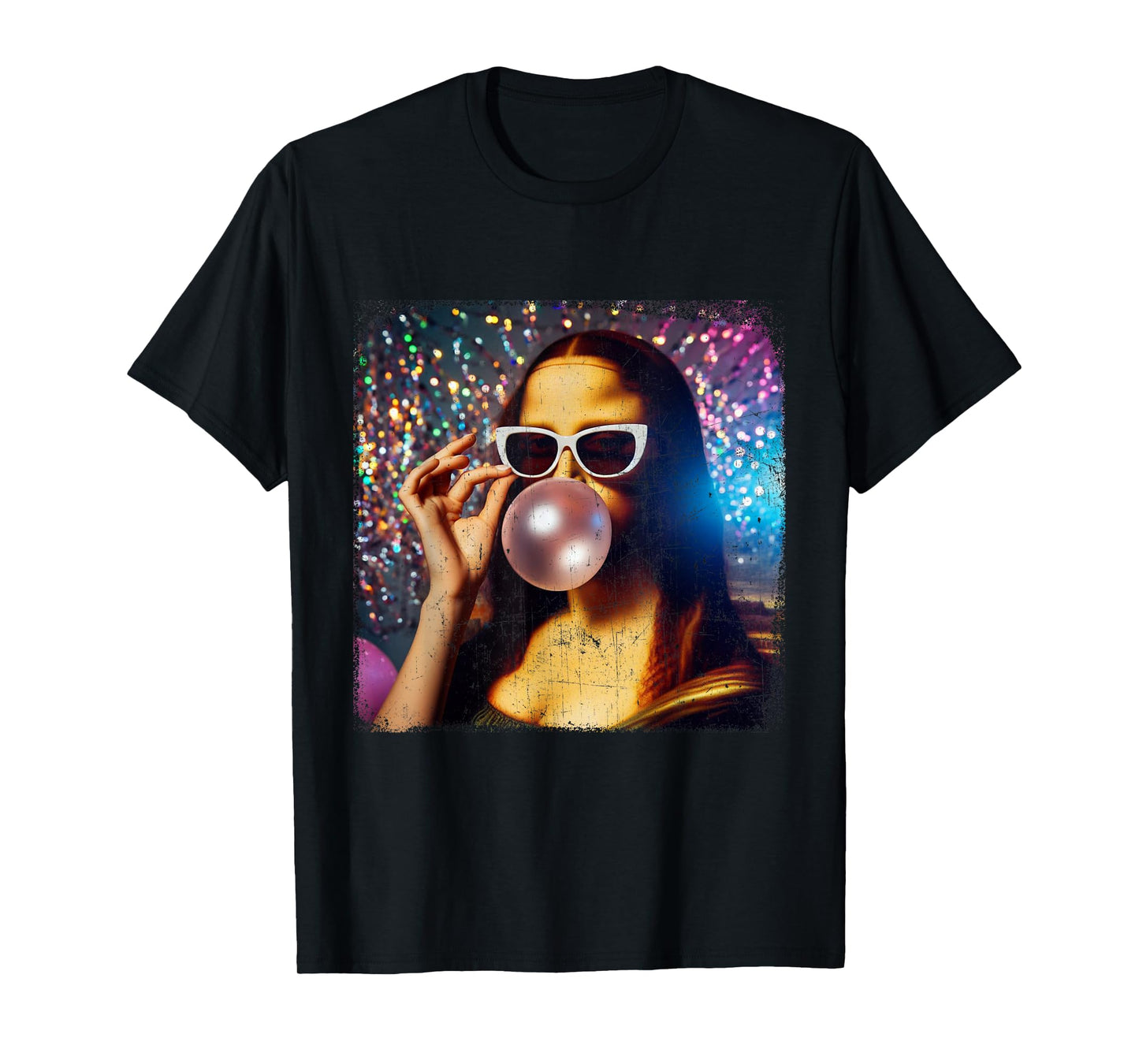 Funny Mona Lisa Bubblegum Gum Leonardo da Vinci T-Shirt