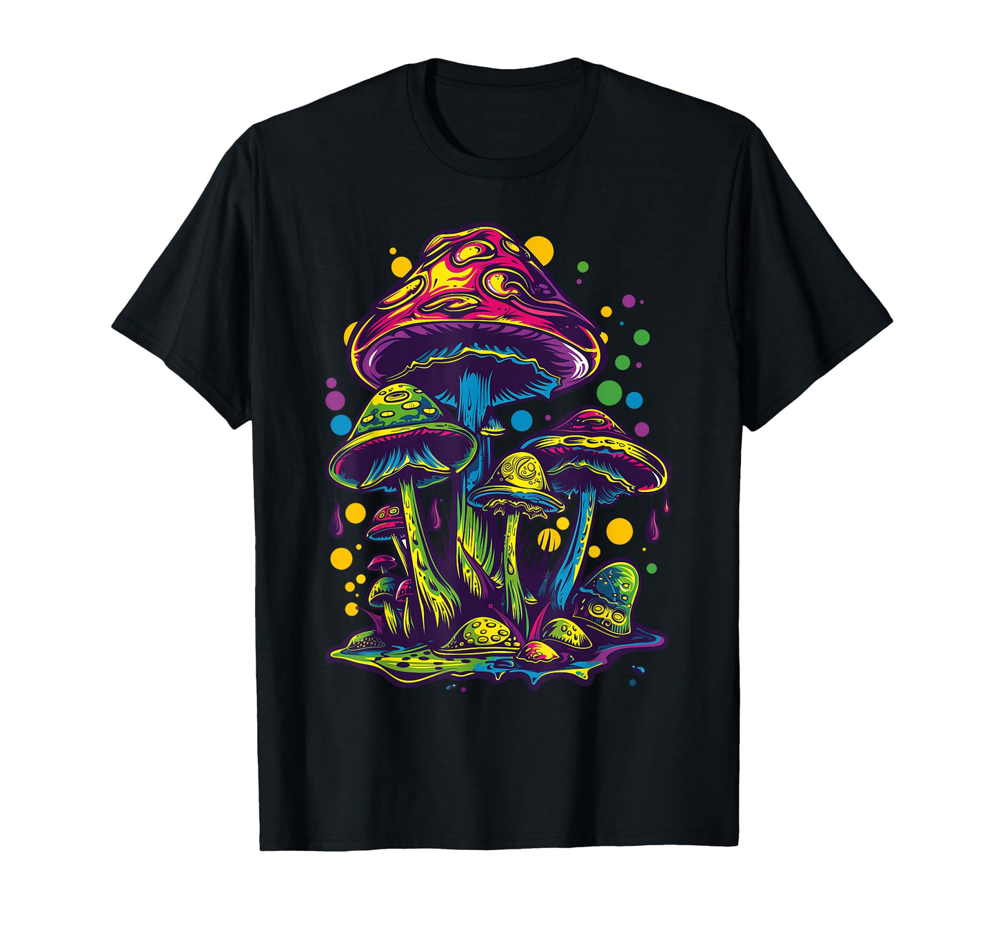 Magic Mushrooms Toadstools Fungi Psychedelic Festival T-Shirt