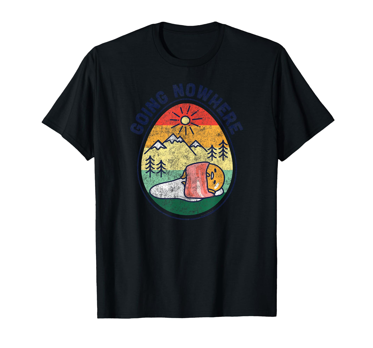 Gudetama the Lazy Egg Camping Going Nowhere T-Shirt