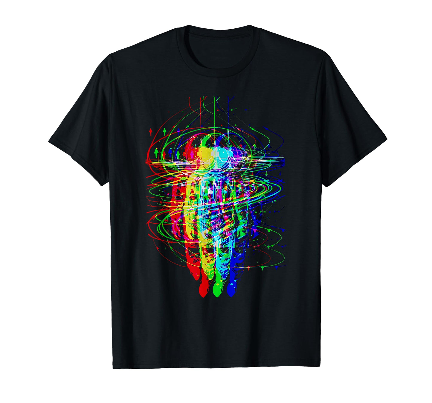 Psychedelic Spaceman Traveller Trippy Astronaut Outer Space T-Shirt