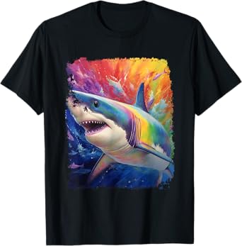 Pop Art Rainbow Shark T-Shirt