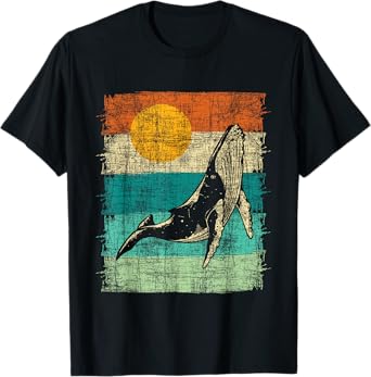 Retro Whale Lover - Marine Biologist Aquarist Whales Animal T-Shirt