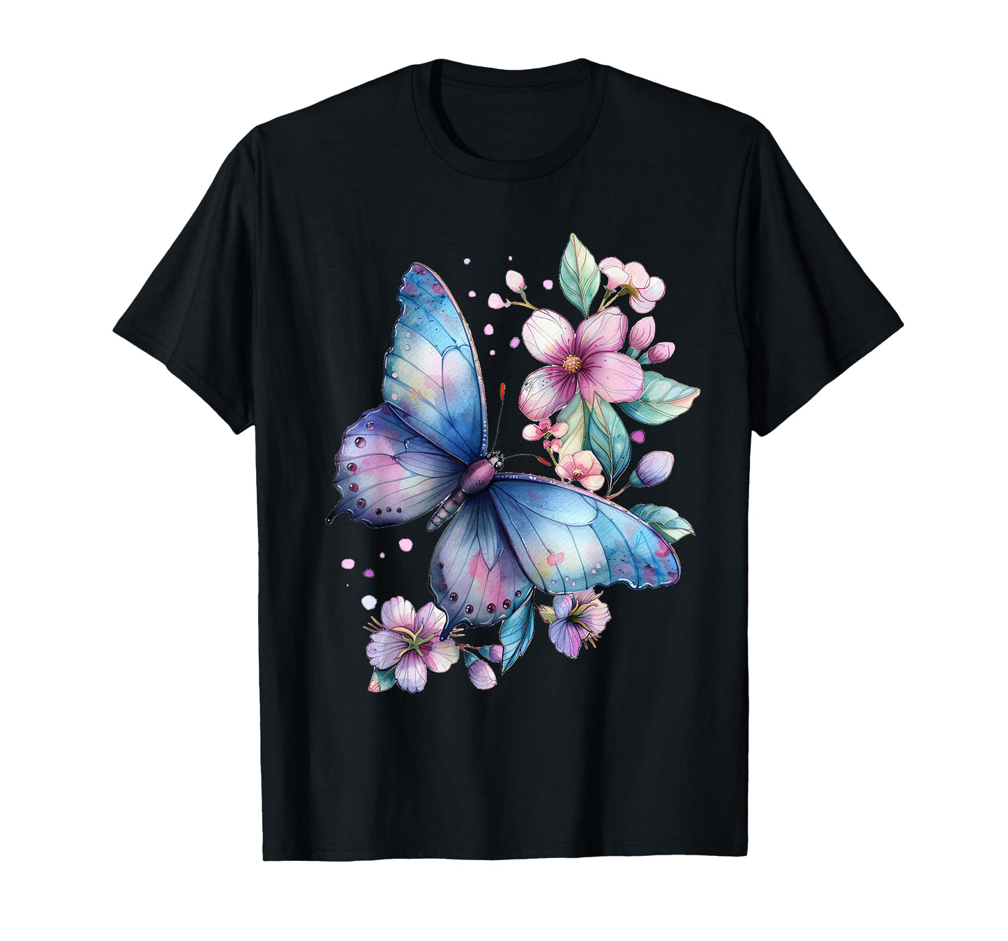 butterfly with flowers cute butterflies nature daughter T-Shirt