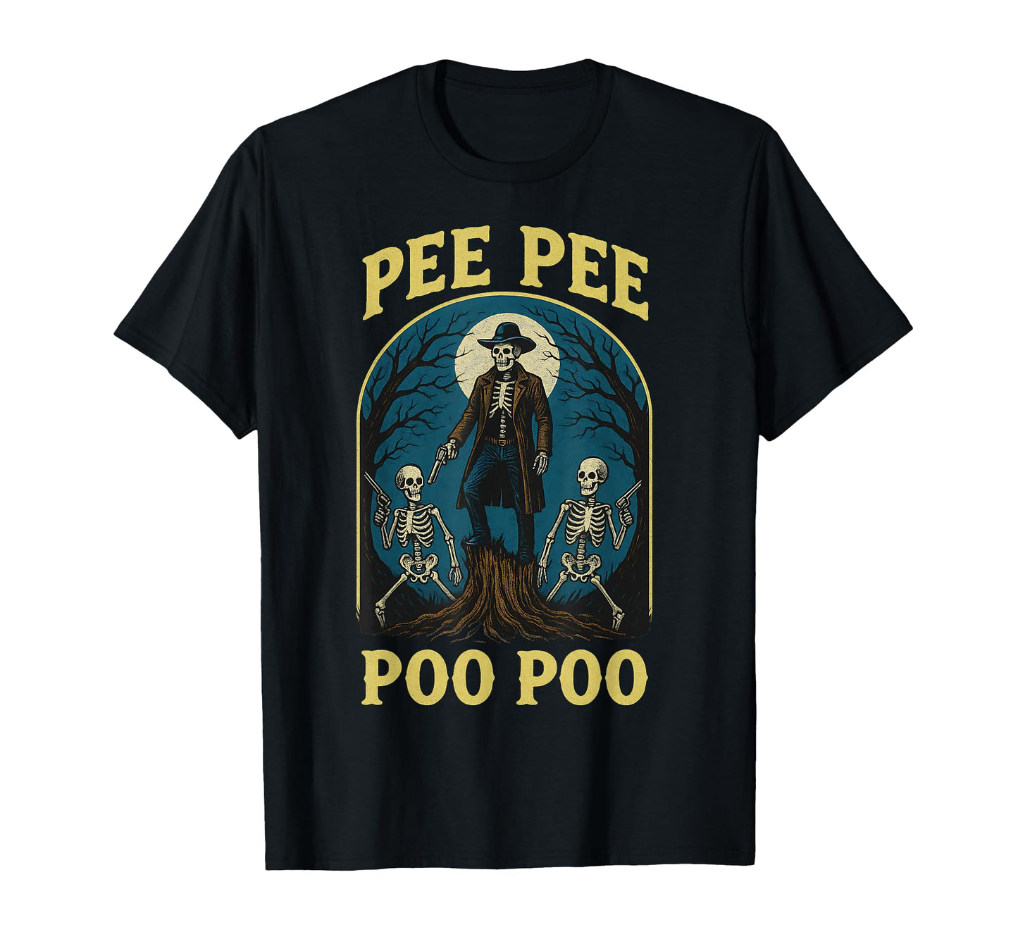 Pee Pee Poo Poo Cursed Gen Z Meme Funny Skeleton Weirdcore T-Shirt