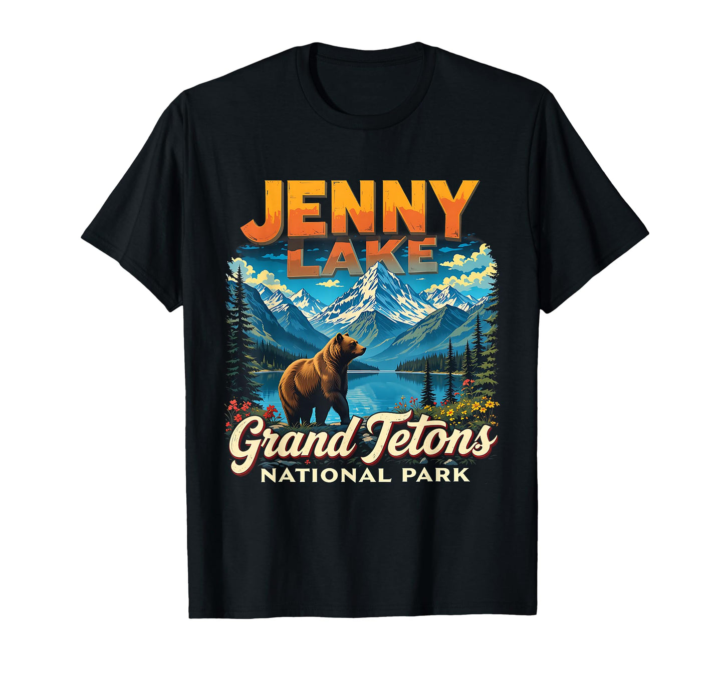Grand Tetons National Park Jenny Lake Vintage Trip Vacation T-Shirt