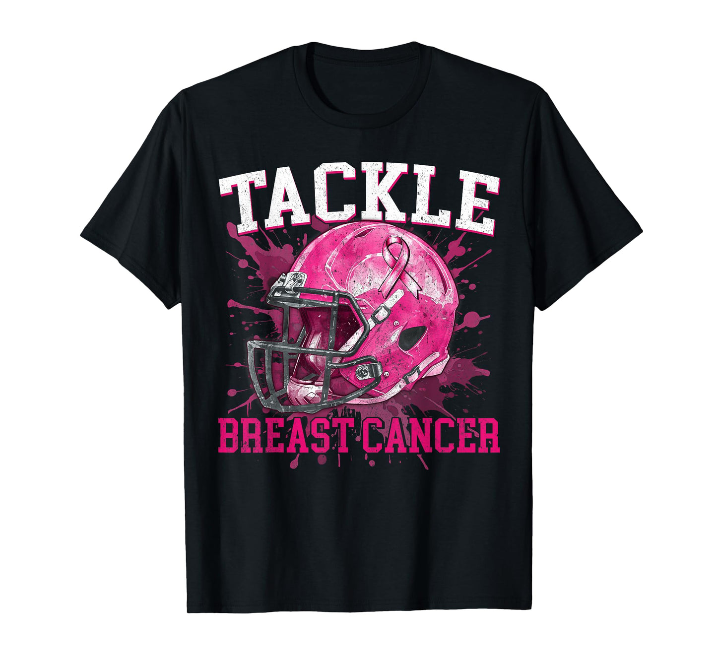 Tackle Breast Cancer Awareness Fighting American Football T-Shirt