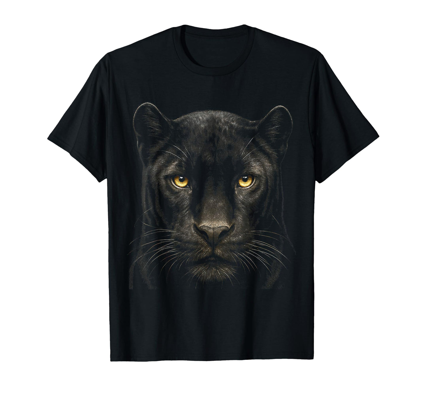 Black Panther Face Fierce Big Cat Wildlife Fan Tee T-Shirt