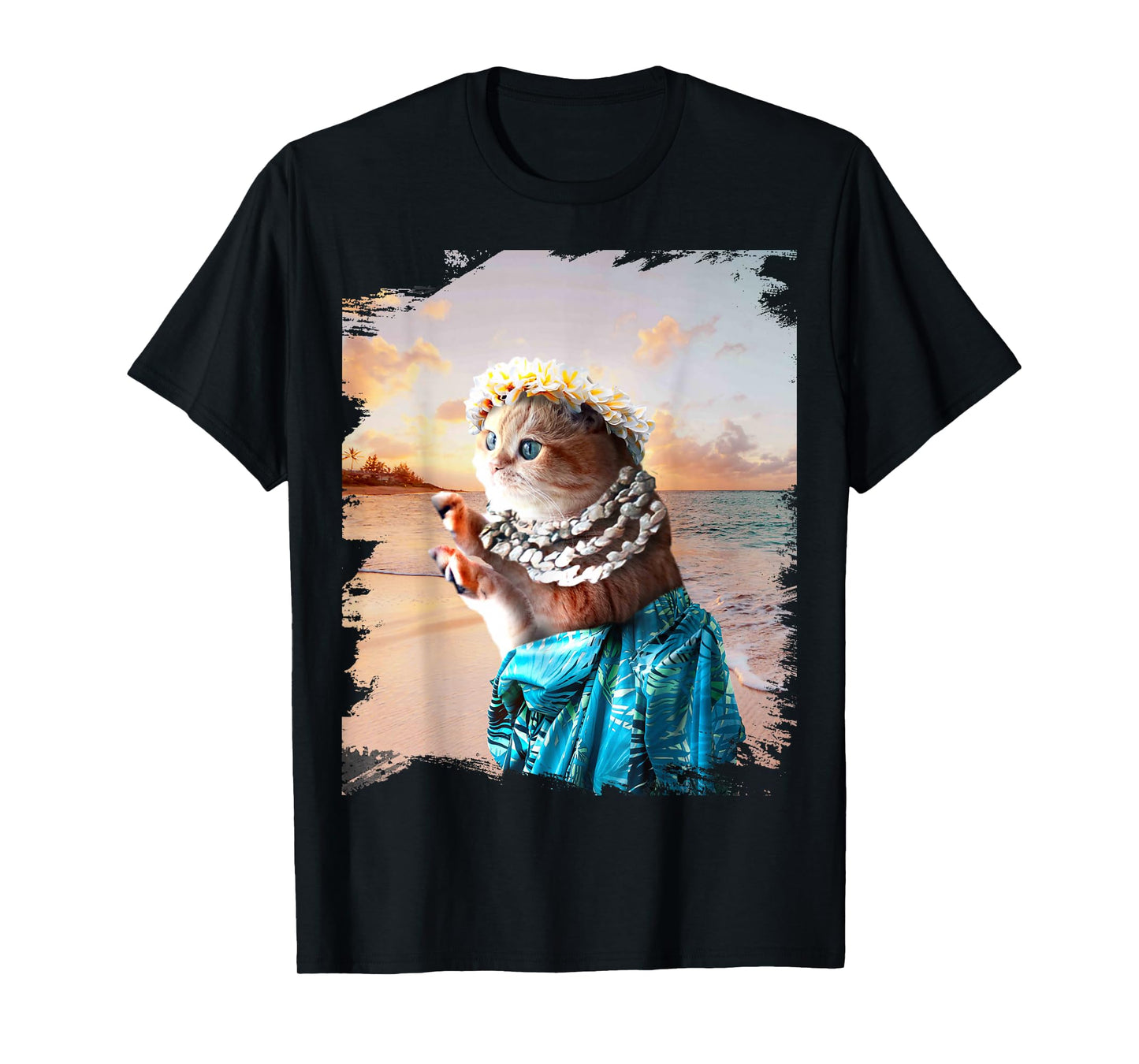 Funny Aloha Hawaiian Cat T-Shirt