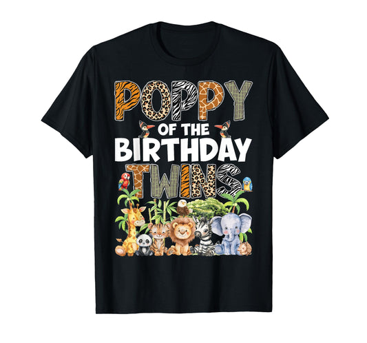 Poppy Of The Birthday Twins Safari Wild Zoo Animals T-Shirt