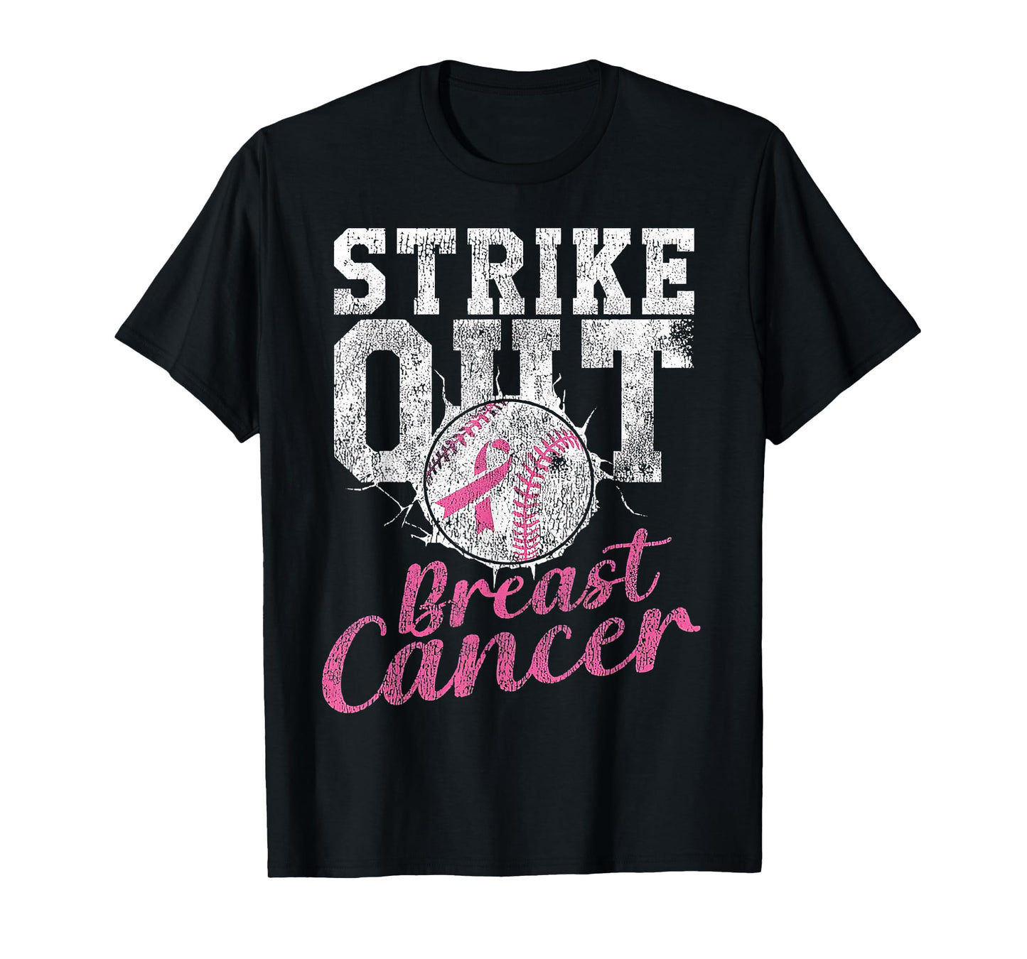 Strike Out Breast Cancer Baseball Warrior T-Shirt