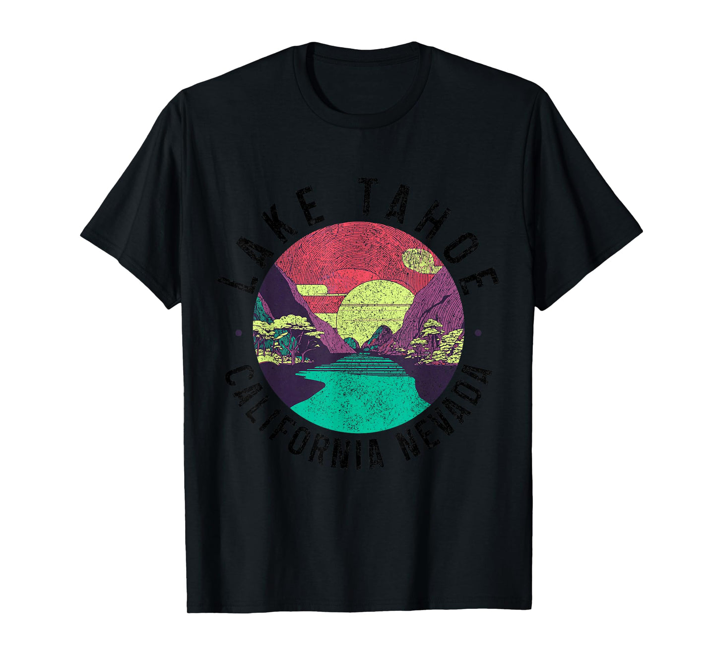 Lake Tahoe California Nevada Nature Lover Souvenir Vintage T-Shirt
