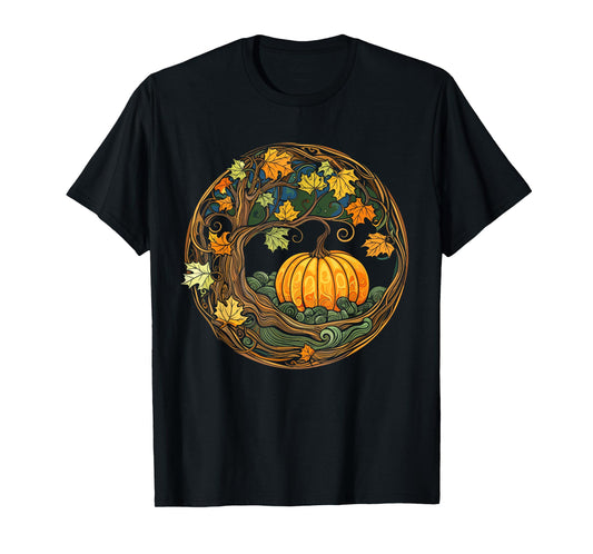Cottagecore Pumpkin Fall Autumn Leaves Women's T-Shirt