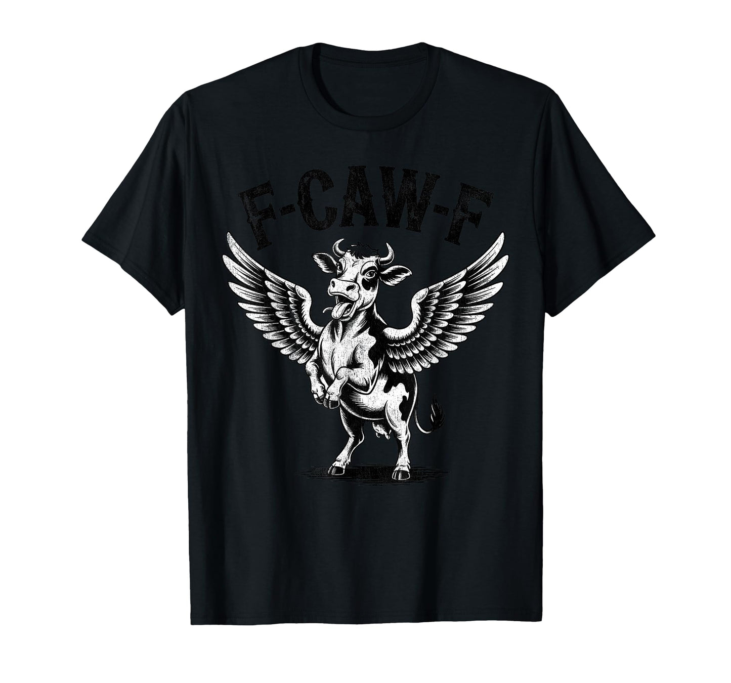 f-caw-f Funny Cow Chicken Vintage T-Shirt