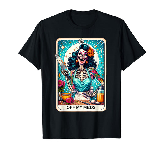 Cool Mama Club Tarot Card Skeleton Halloween T-Shirt