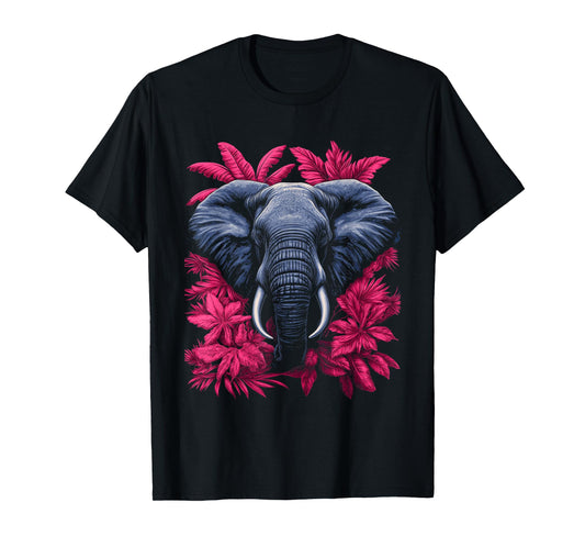 Infrared Wildlife Portrait Elephant Tropical Jungle T-Shirt