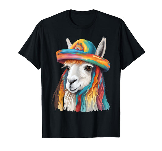 Cute Llama Costume Cotopaxi National Park Alpaca Ecuador T-Shirt