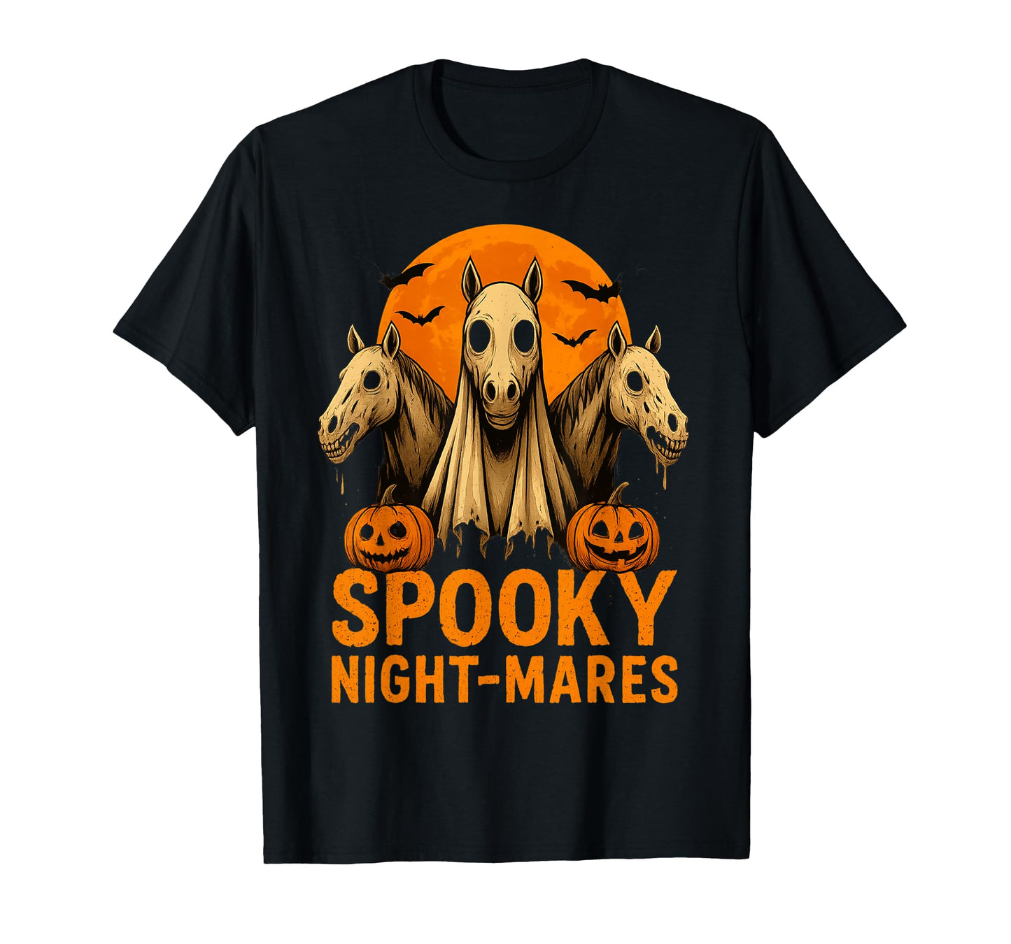 Spooky Night-Mares Halloween Spooky Season Funny Horses T-Shirt