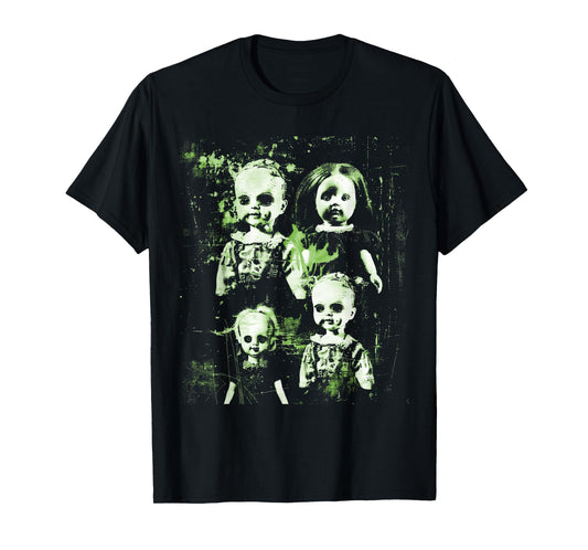 Horror Doll Creepy Cute Haunted Toy Pastel Goth Alt Scary T-Shirt