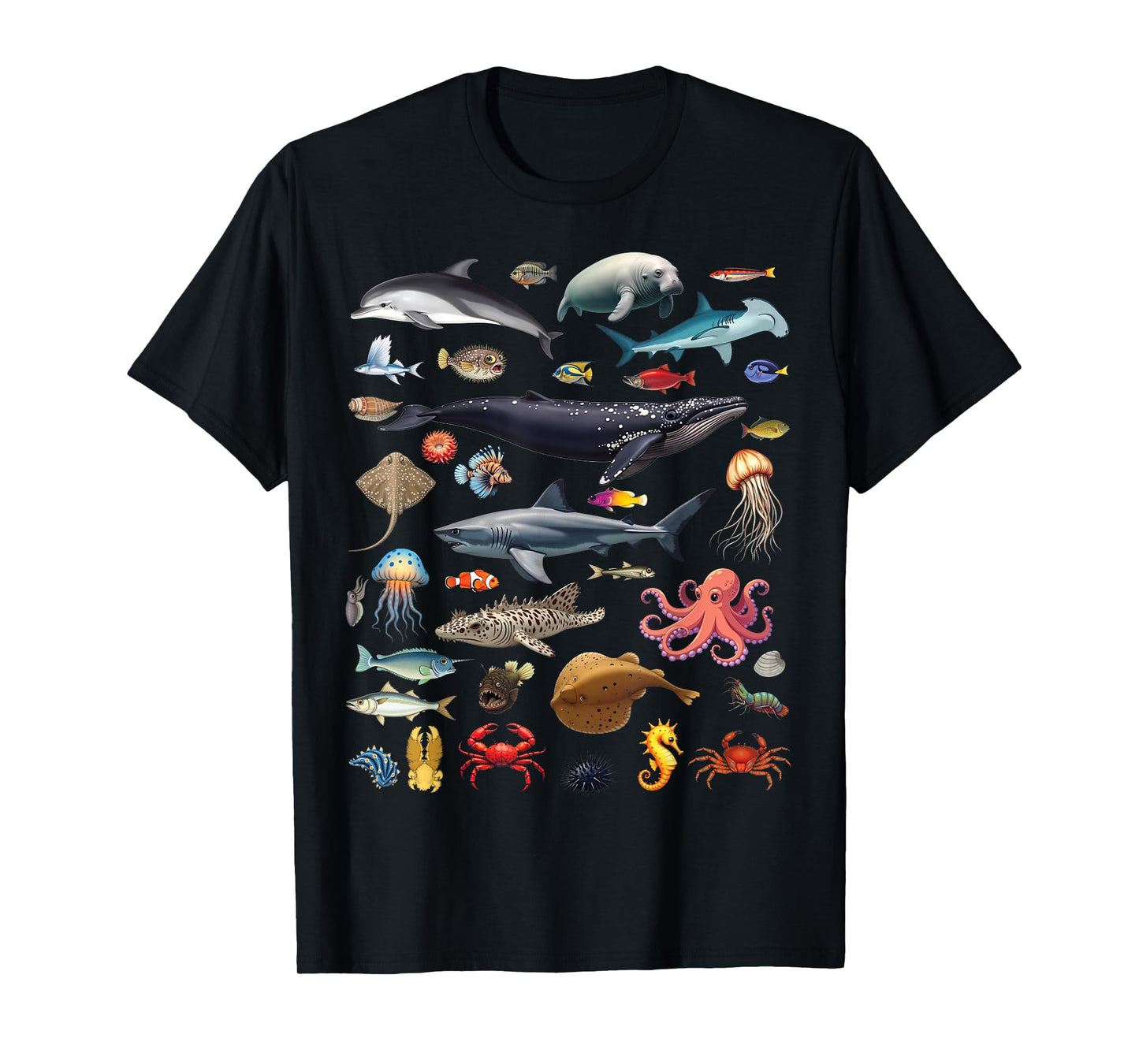 Ocean Creatures Ocean Life Exploration Sea Animals T-Shirt