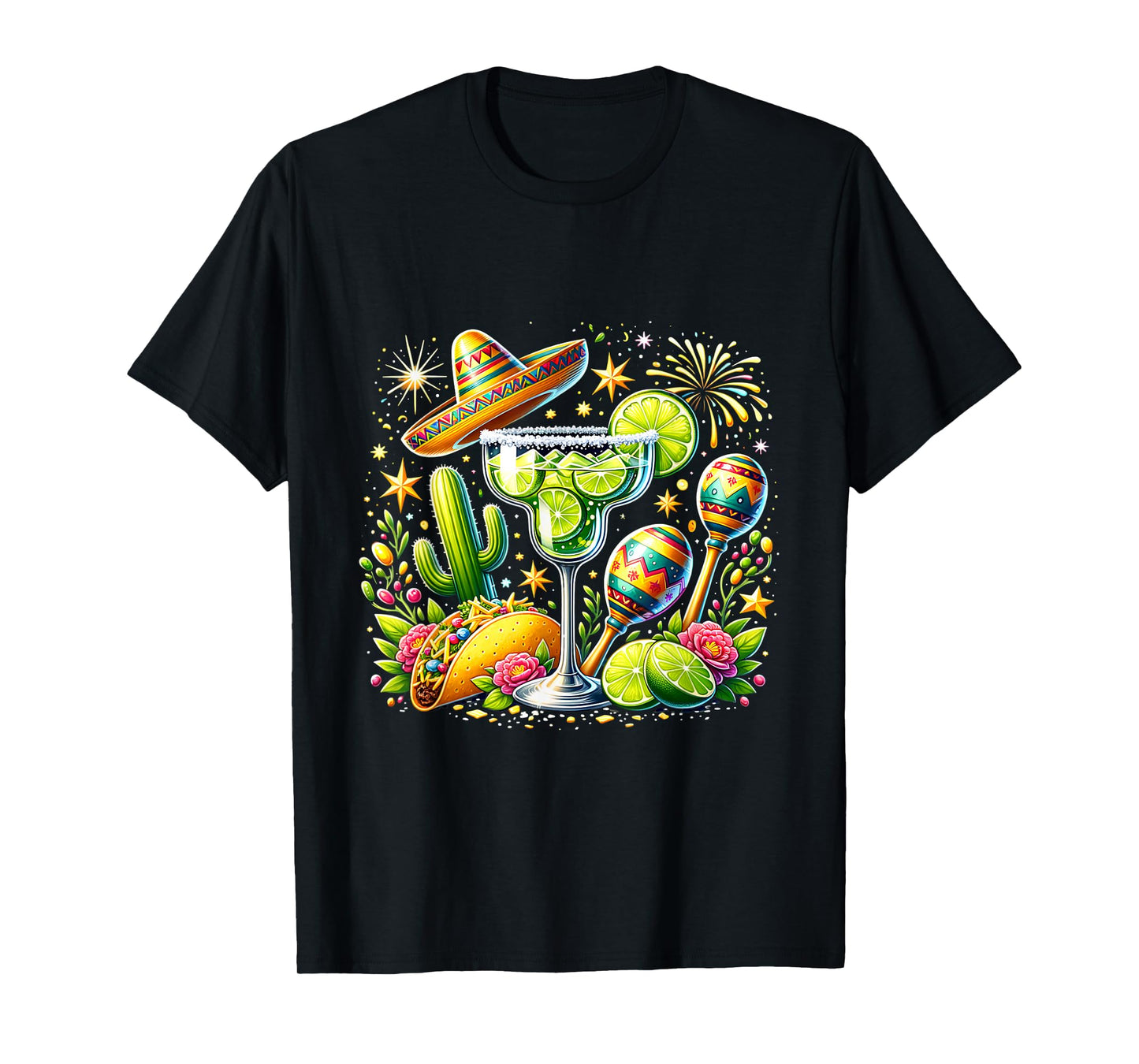 Taco Party Fiesta Sombrero Margarita Fun T-Shirt