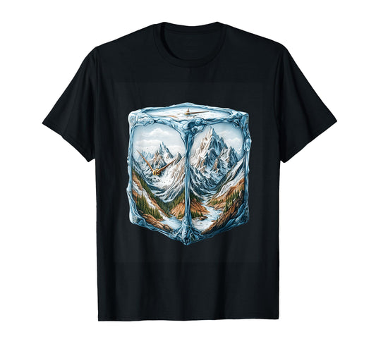 Adventure Scene with Clock in Ice T-Shirt
